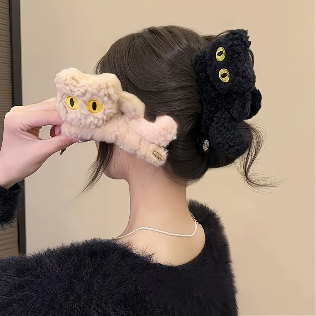 

Nouveaux pinces à cheveux en peluche 3D en de griffe de chat pour et l'hiver, pinces à mignonnes en de requin pour l'arrière de .