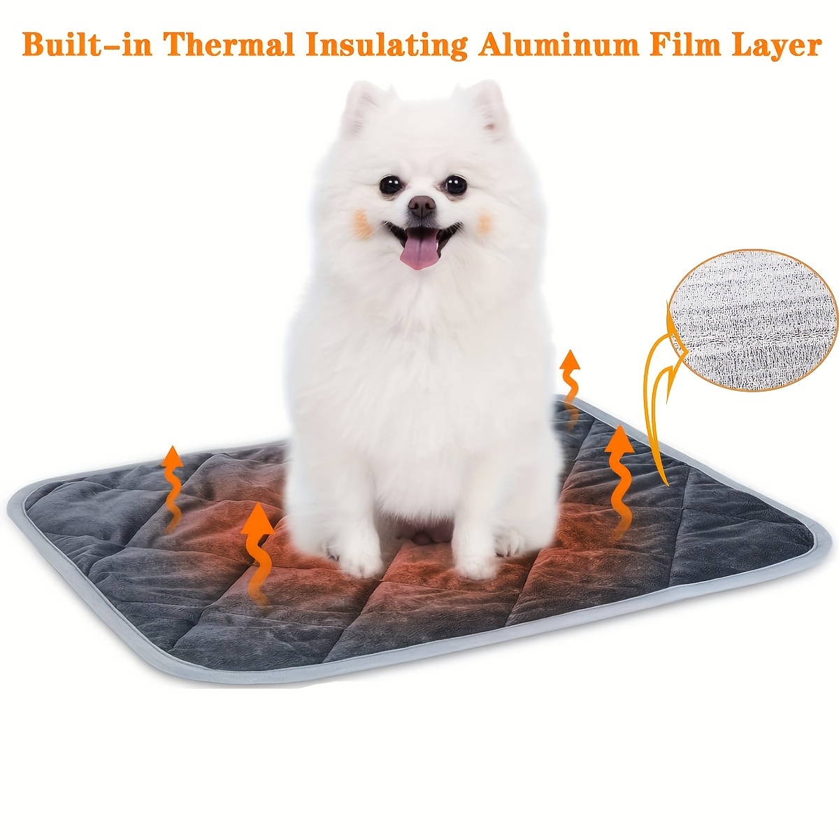 

1pc Self-warming Pet Mat For Dogs, Polyester Pad With Filling, Indoor Heated Pet Cushion For Kennel, Sofa, And Car Trunk, Washable Dog Bed, Ideal For Small To Medium Pets - Christmas Gift Idea