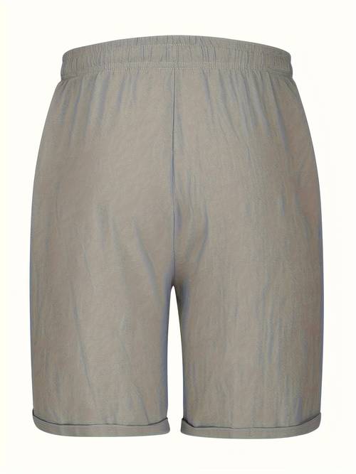 relaxed fit mens casual geometric print drawstring shorts with pockets light blue loose fit stylish versatile for beach or casual attire