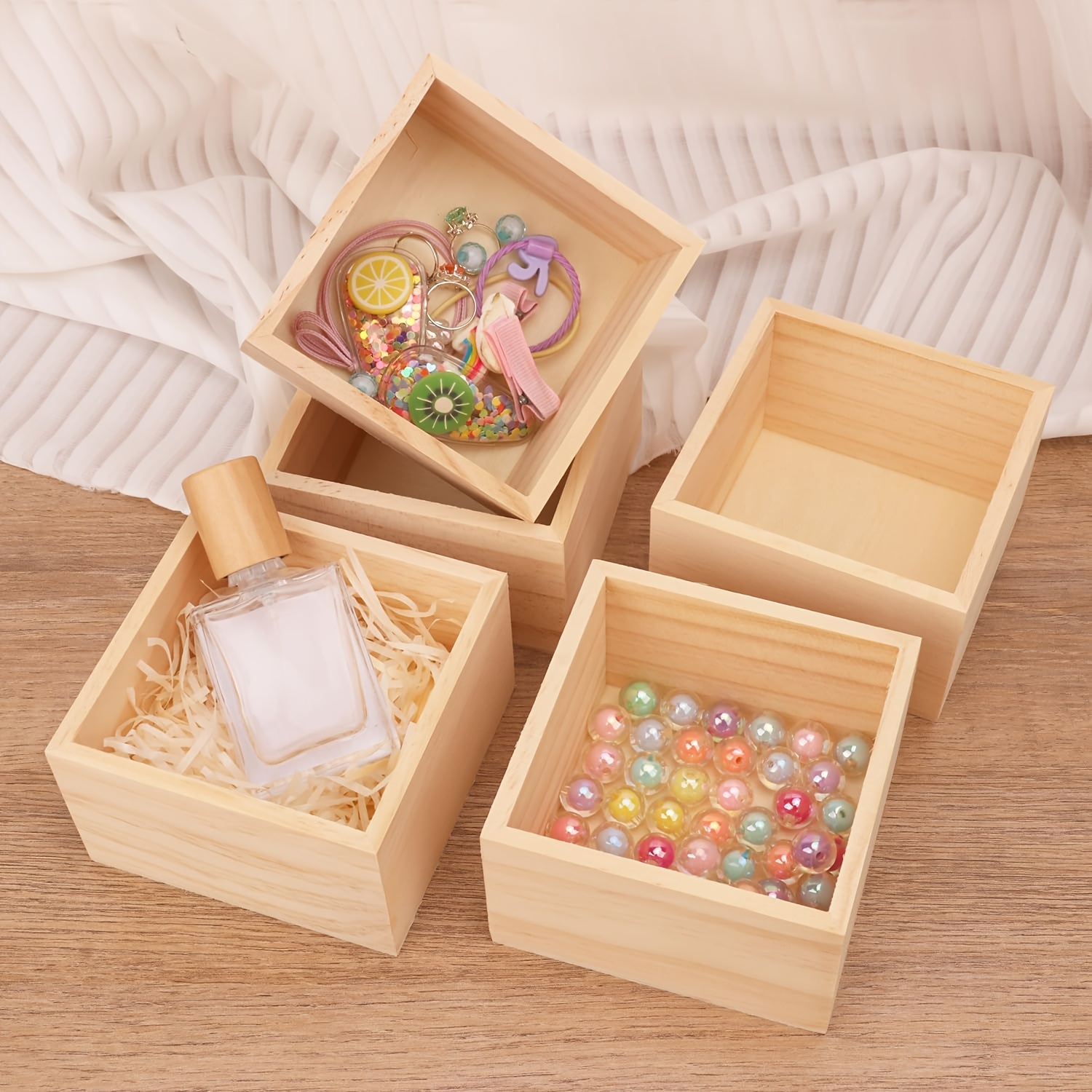 6er set holzkisten 4 x 4 zoll kleine quadratische holz