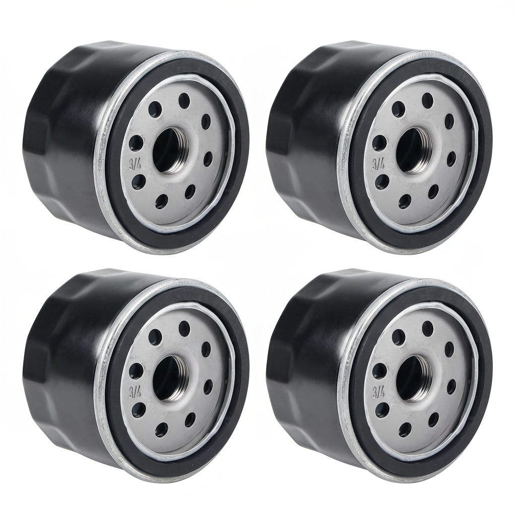 E-shop 4 Stück 492932 Schwarzer Motorölfilter, Kompatibel mit Rasenmäher-Traktor, 49065-7007 Motorölfilter Kompatibel mit FR651V, FR691V, FR541V