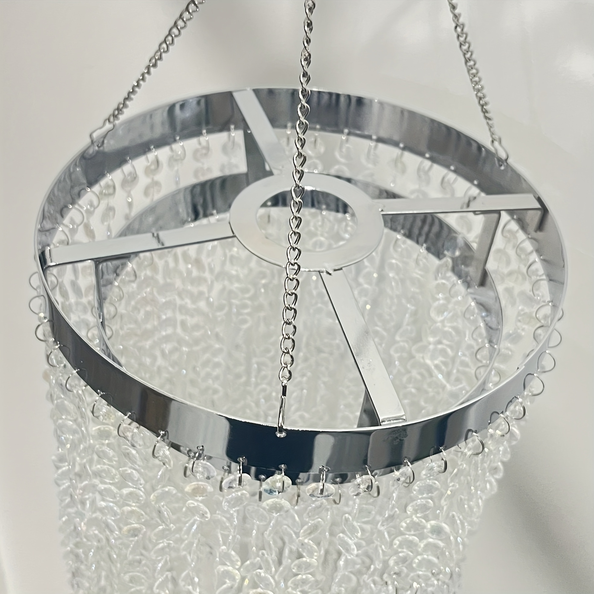 elegant s shaped party and wedding decorative hanging chandelier   reusable thick plastic material ideal for creative birthday and event settings event decoration elegant chandelier flowing design details 6