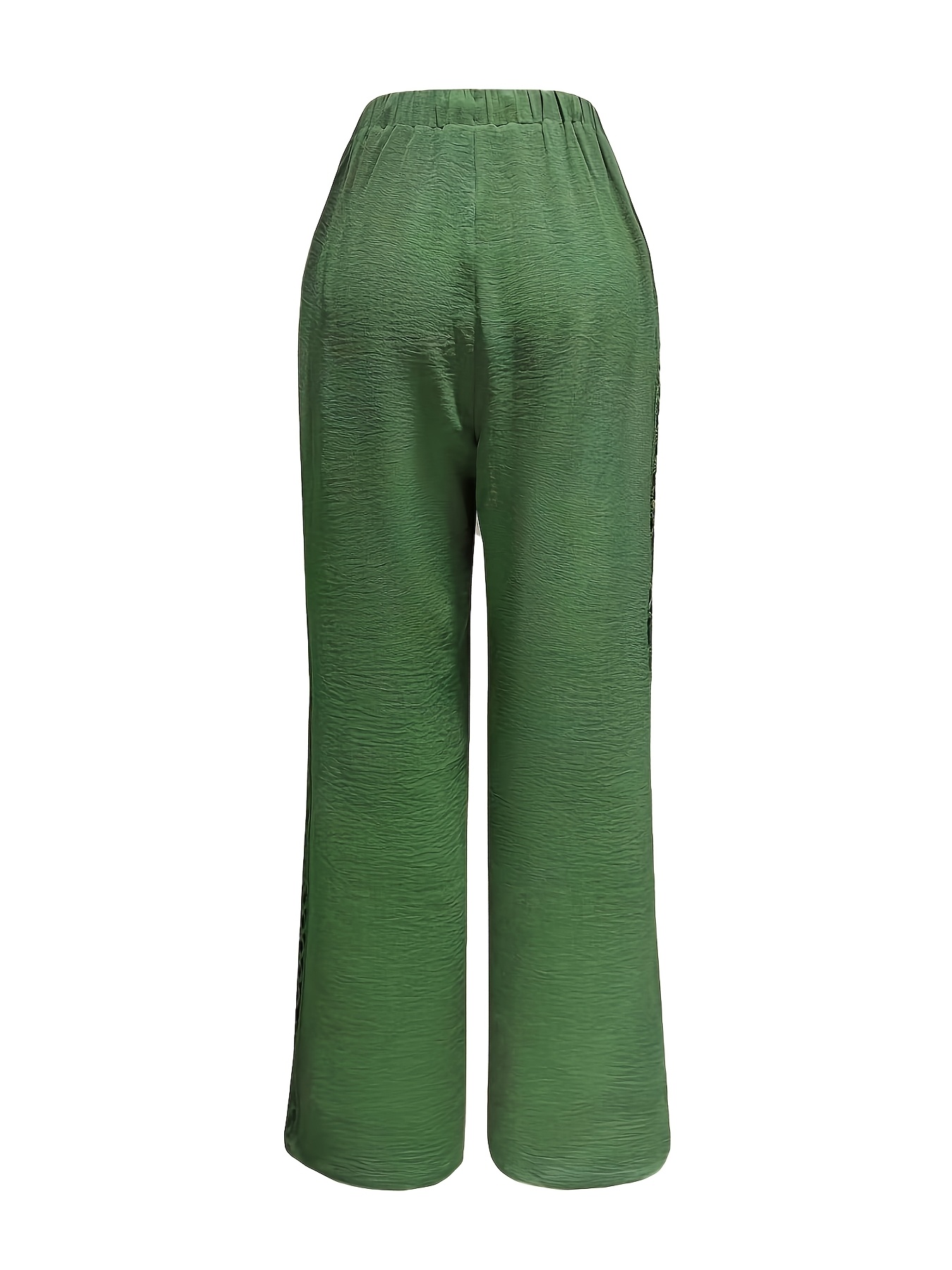 pantalon décontracté   pour femme, élégant, avec dentelle latérale et poche inclinée 2