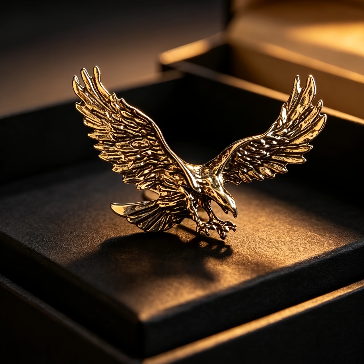 TEMU Broche de Águila Dorada/Plateada para , Pin de Animal Versátil para Traje, Abrigo, Solapa