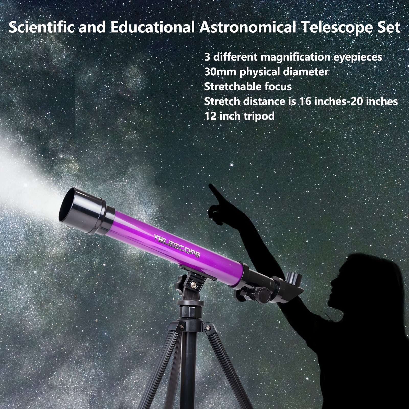 1pc Pequeño Telescopio Astronómico Tres Ajustes - Temu