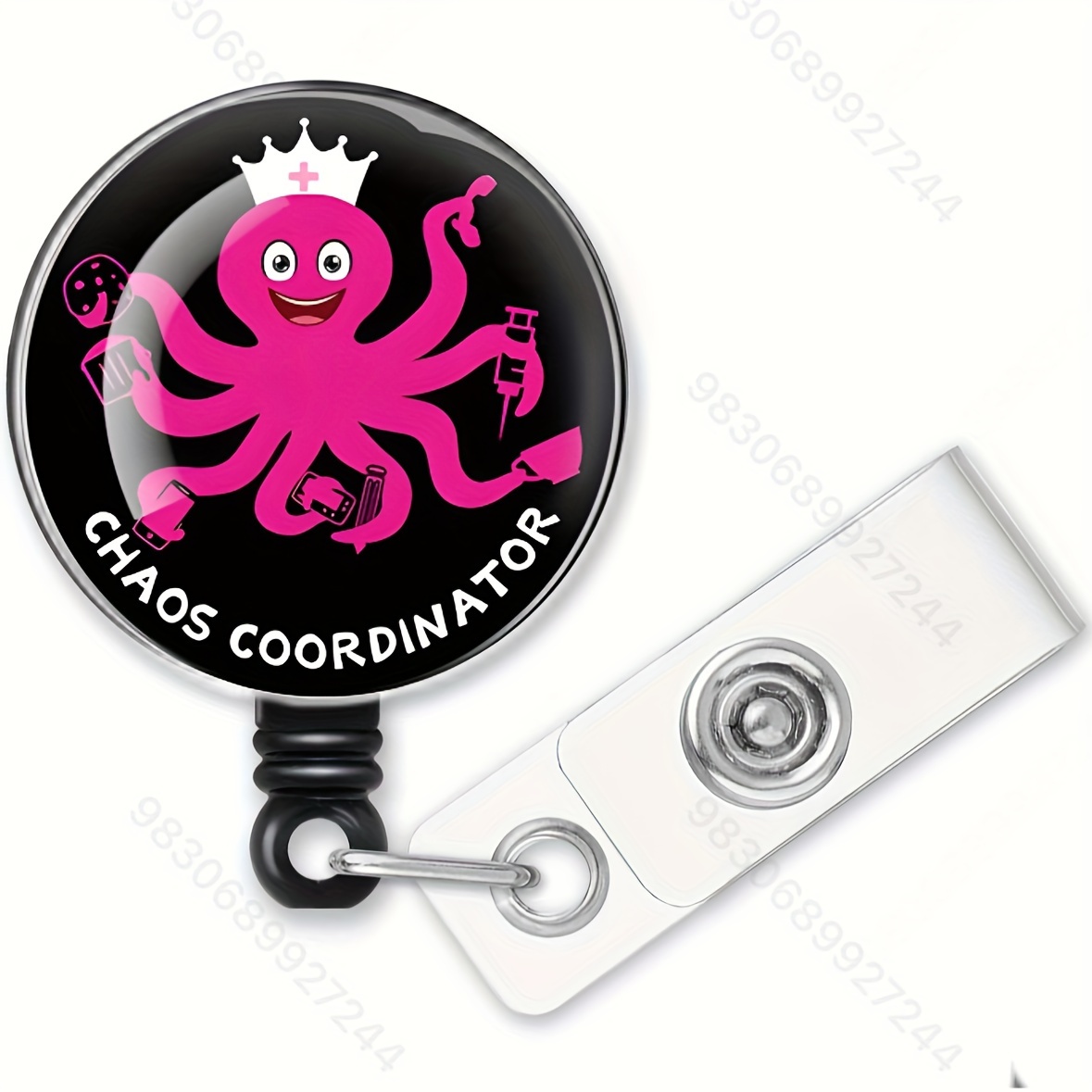 Chaos Coordinator Badge Reels Holder Retractable Octopus Id - Temu