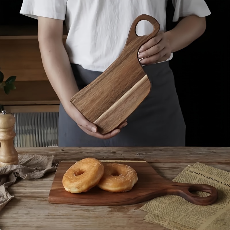 Acacia Wood Breakfast Trays With Handle - Polka Dot Patterned Fruit ...