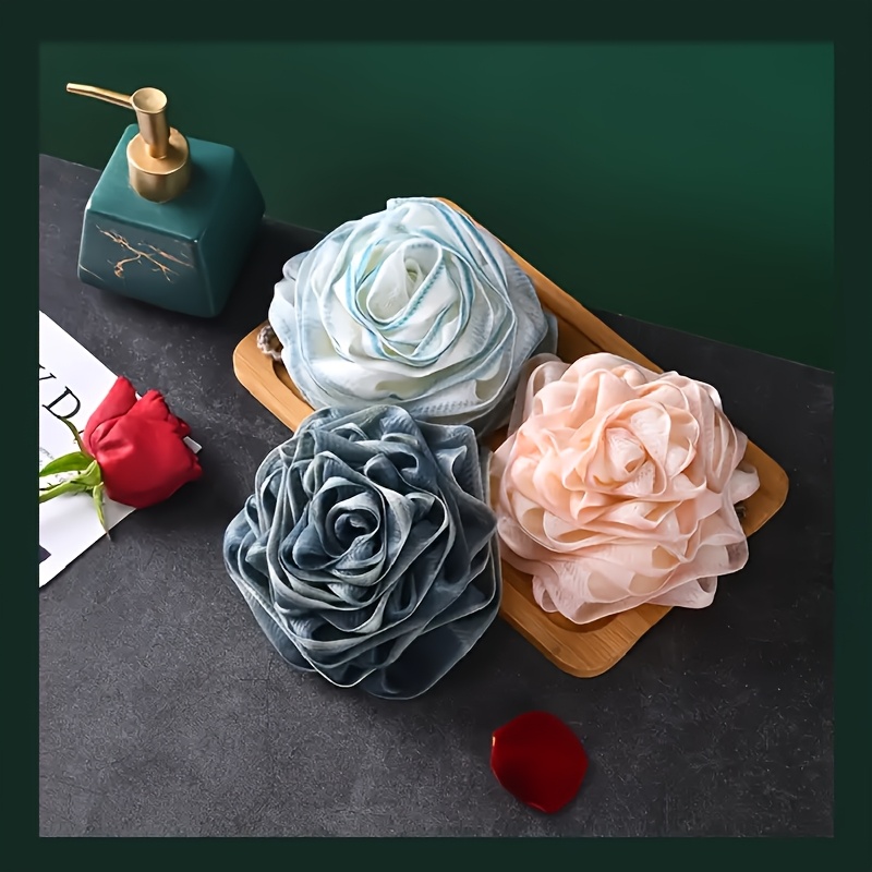 4pcs Foaming Loofah Towel Set with Hooks