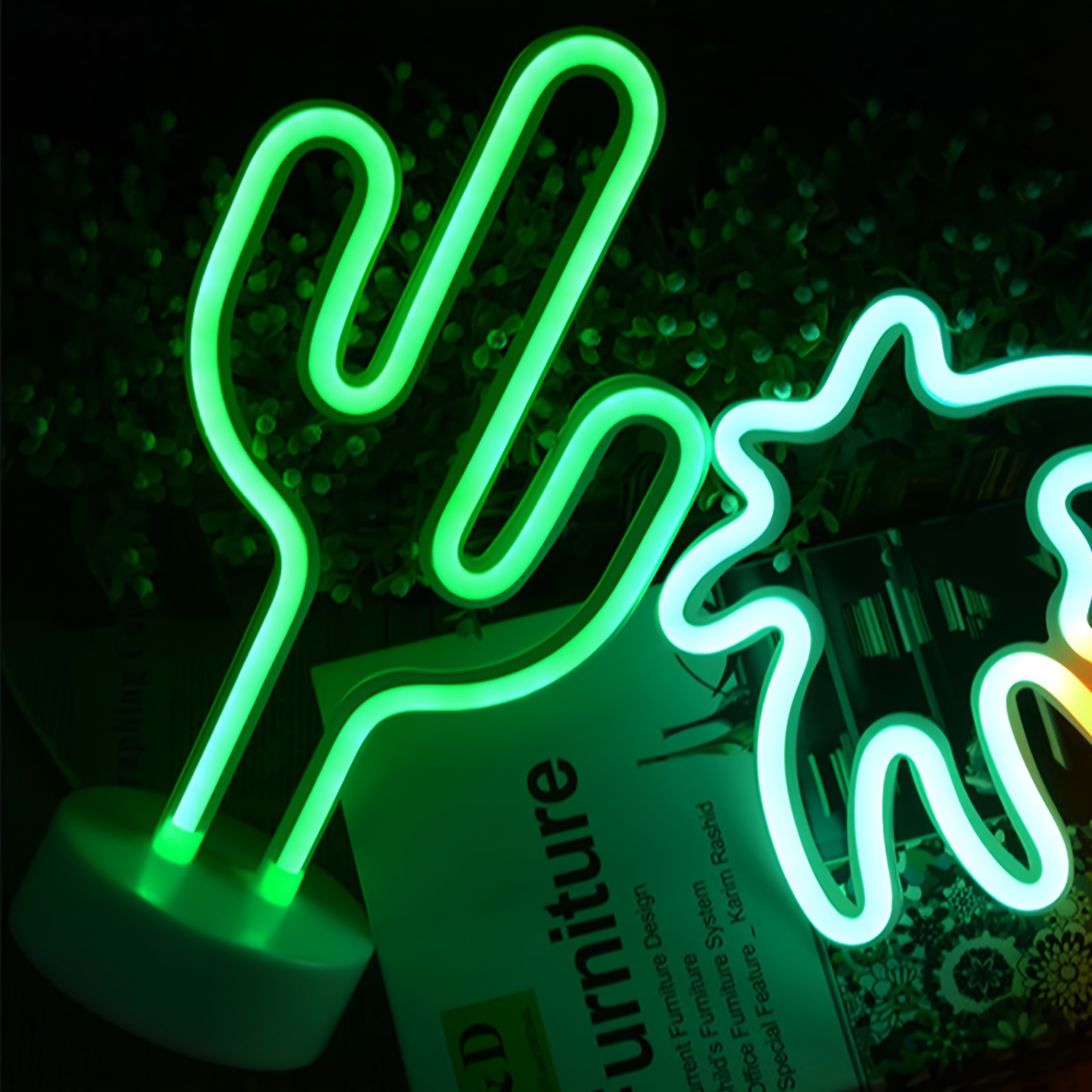 Green Cactus Neon Light Sign Led Cactus Neon Lights Night - Temu Australia