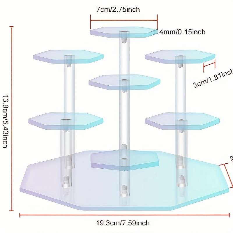 TEMU Acrylic Display Stand For Figures, Collectibles, , Jewelry, Action Figures Collection Organizer Holder, Collectibles Stand, Cosmetic Items