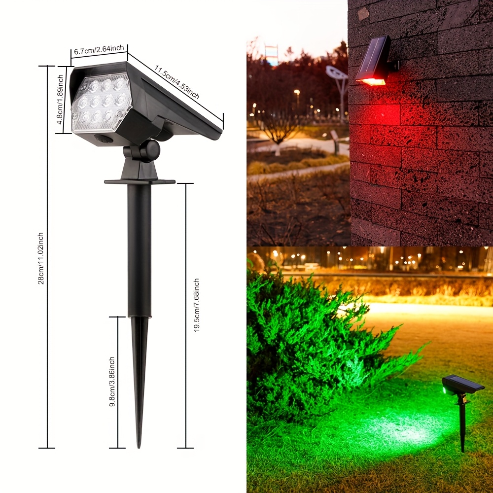 (1pc/box) Solar Spotlights, Outdoor Floor Mounted Lawn Lights, Household Outdoor Landscape Garden Lights, Dual-use Garden Lights, Tree Lights