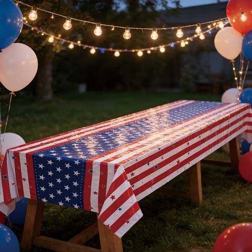 disposable tablecloth 54x108inch american flag party table cover theme party supplies wedding decorations summer decoration garden decor for outside outdoor decor