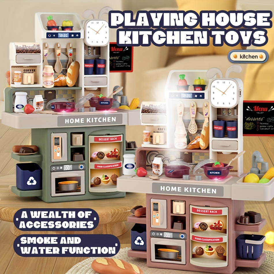 

Playhouse Simulation Spray Kitchen Toys, Cooking Table,water Outlet Tableware Toys, Holiday Season Gifts For Young Youngsters (batteries Not Included)