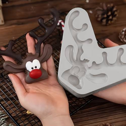 Moule Silicone Noël - 1 Pièce Motifs Fête (Flocons, Sapins) - Pâtisserie, Bijoux, Décorations DIY