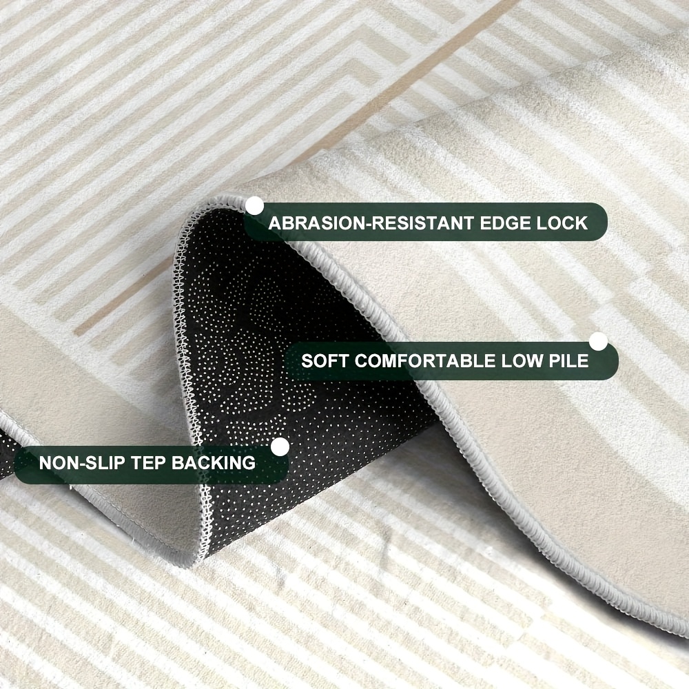 2D-flat Velvet Rug, Machine Washable Carpet That Fills Your Home with Warm Love. Low-pile Large Area Rug Suitable for Living Rooms, Bedrooms, Dining Rooms, and Office Interior Home Decor