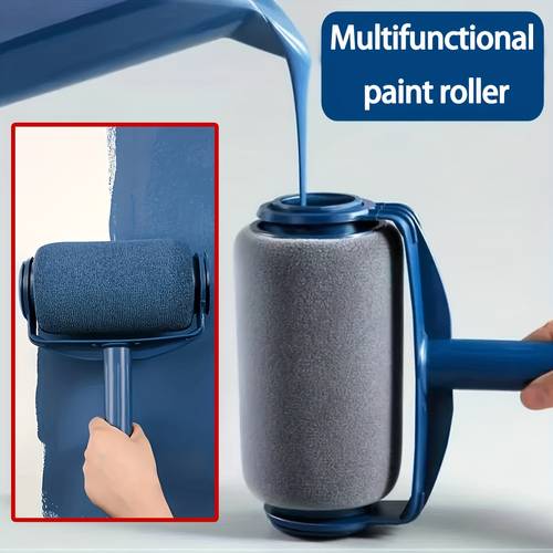 1 multi functional household paint roller self priming large roller with high density paint head large paint storage no dipping and application tool for latex paint suitable for latex and wall paint