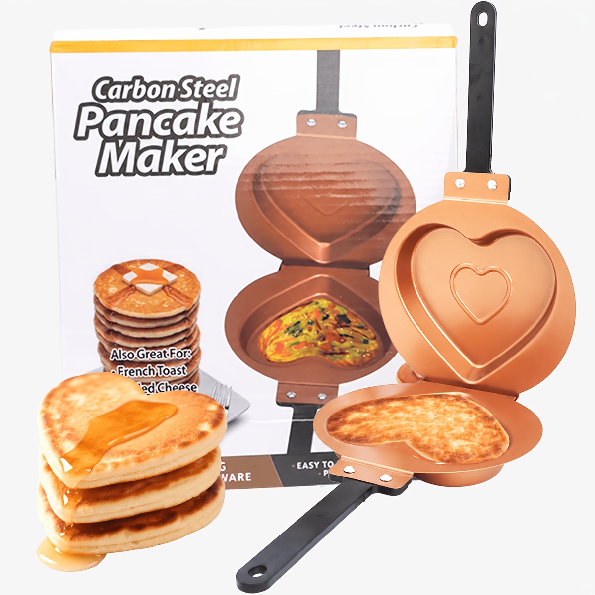 TEMU Pancake Maker, Double-sided Pan, Pancake Pan, Omelette Pan, The Maker-easy To , Frying Pan For Fluffy Pancakes, Omelets, Frittatas&more