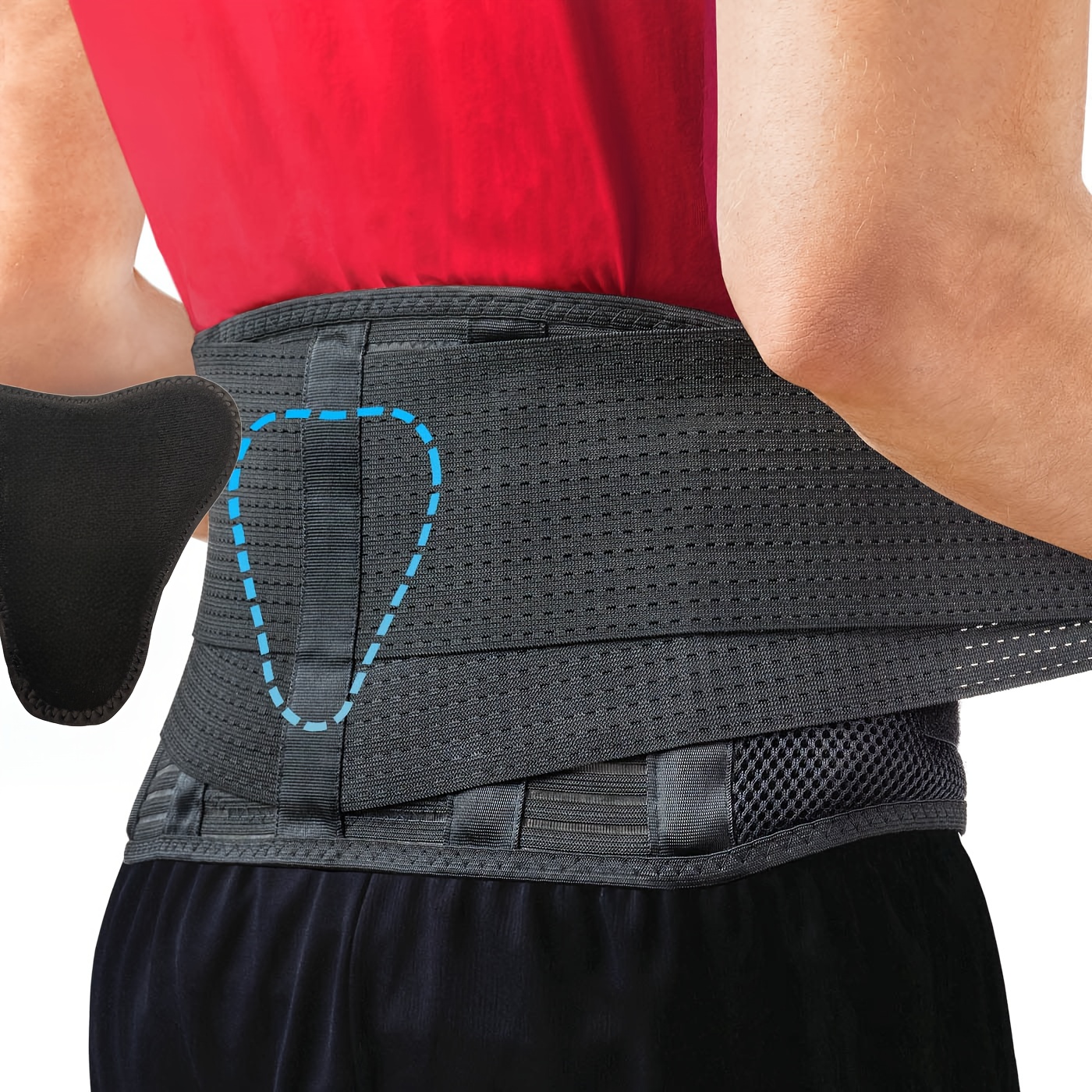 Adjustable Back Lumbar Support Belt with 6 Bone Waist Orthopedic