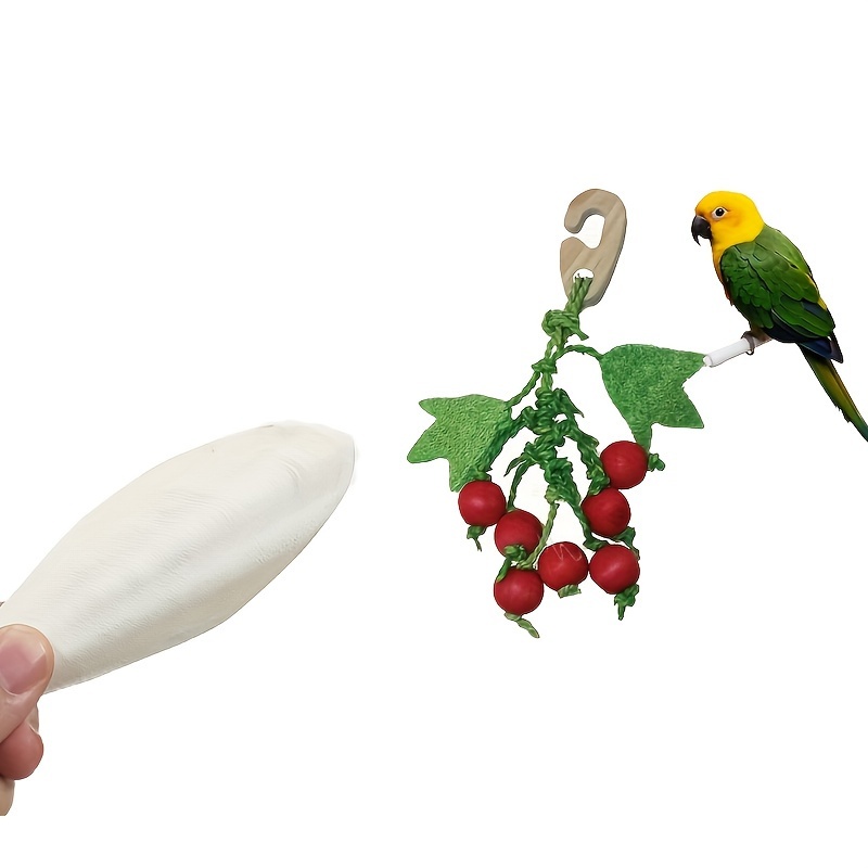 

Jouet à Mâcher pour Perroquets - Balançoire en et Sisal pour Oiseaux, Distributeur de Snacks Augmentant le , Matériau en Tissu