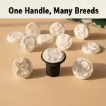 卡通狗狗印章套装,柯基法斗金毛印章,可换头印章,适用于 DIY 手账、黏土、手工创作