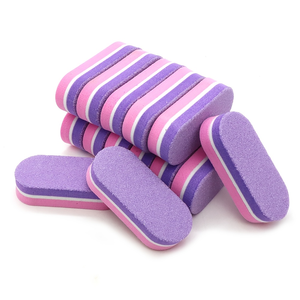 80pcs Mini Nail Buffers, 100/180 Grit Sponge Files for Acrylic Nails