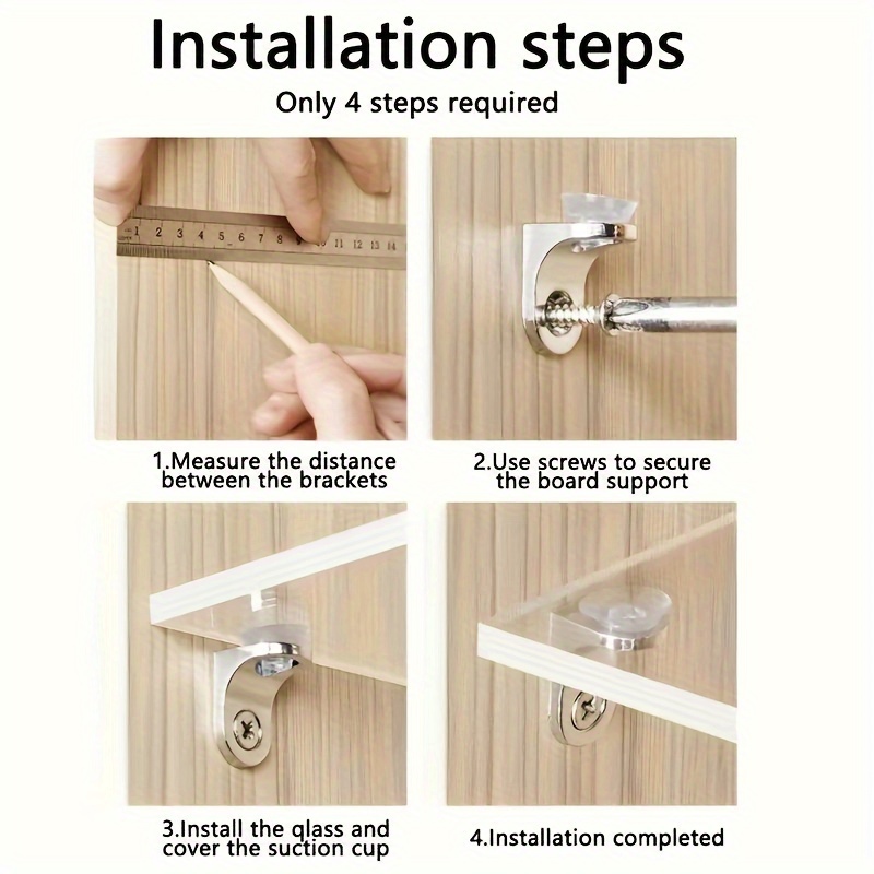 [30pcs Dual-purpose Holder] 30pcs Dual-purpose Shelf Holder | Cabinet Glass Cabinet Removable Suction Cup Wardrobe Bookcase Nail Rack with Zinc Alloy Material to Prevent Rust