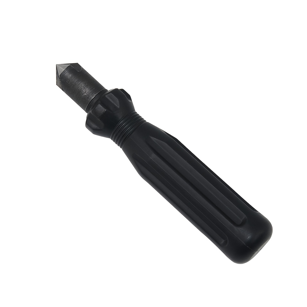 Manual Countersink Chamfer Deburring Tool, Deburring Reamer, 90° Trimming Chamfering Tool, Alloy Steel Hole 13mm Deburring Tool Round Shank, Suitable For Deburring Of Metal & Plastic Pipes.