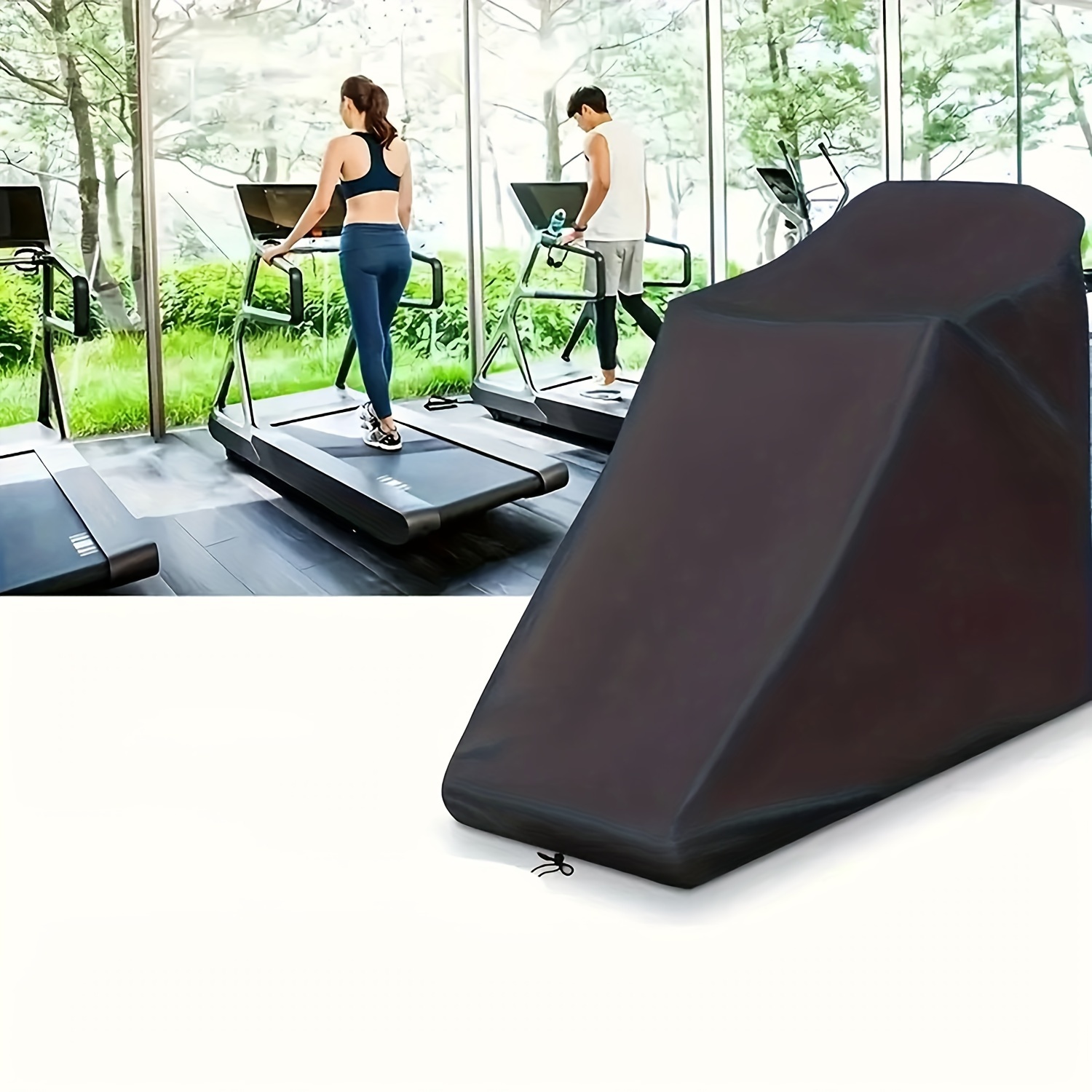 

1pc Treadmill Cover210d, Waterproof Outdoor Treadmill Covers With Drawstring, Heavy Duty Non-folding Running Machine Cover For Indoor Outdoor