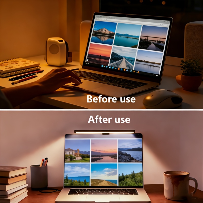 Three-Color Dimming Computer LED Screen Desk Lamp