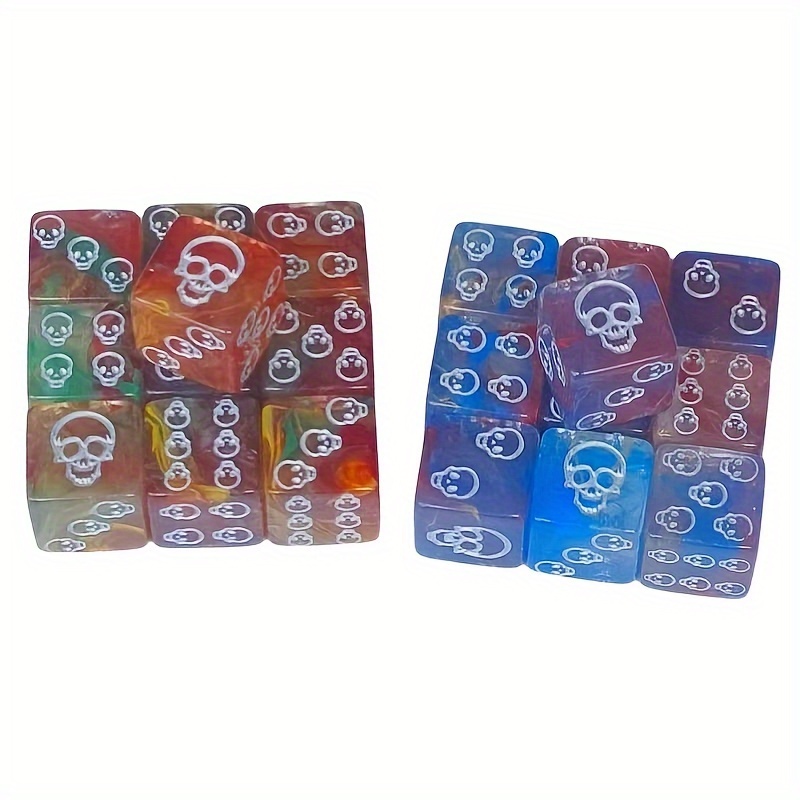 100 Dés Acrylique 12 Mm - 10 Couleurs - Pour Jeux De Société, Maths - Lot Économique