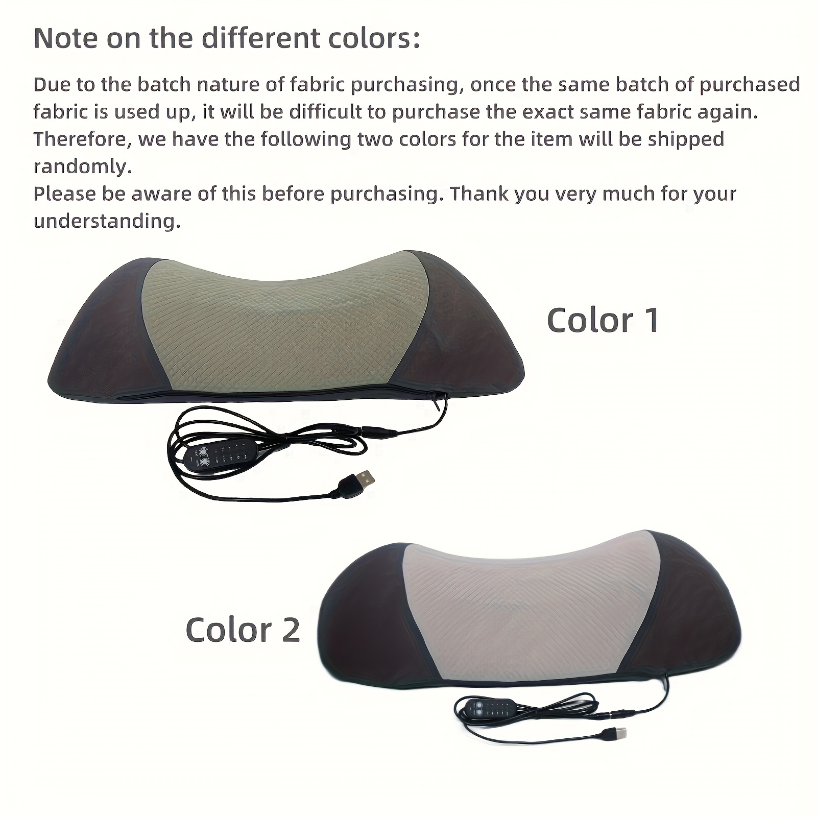 usb powered heated lumbar support pillow with 5 adjustable temperature settings timer ergonomic back for office chairs cars and home use gray backrest pillow Product details 6