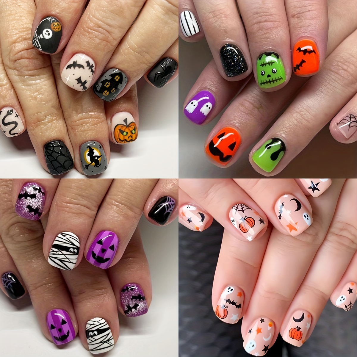 

[Meilleur Classement] de 96 Ongles Halloween - Courte de et d'Araignée - Mélangées, /Plantes , Pieds & des Ongles