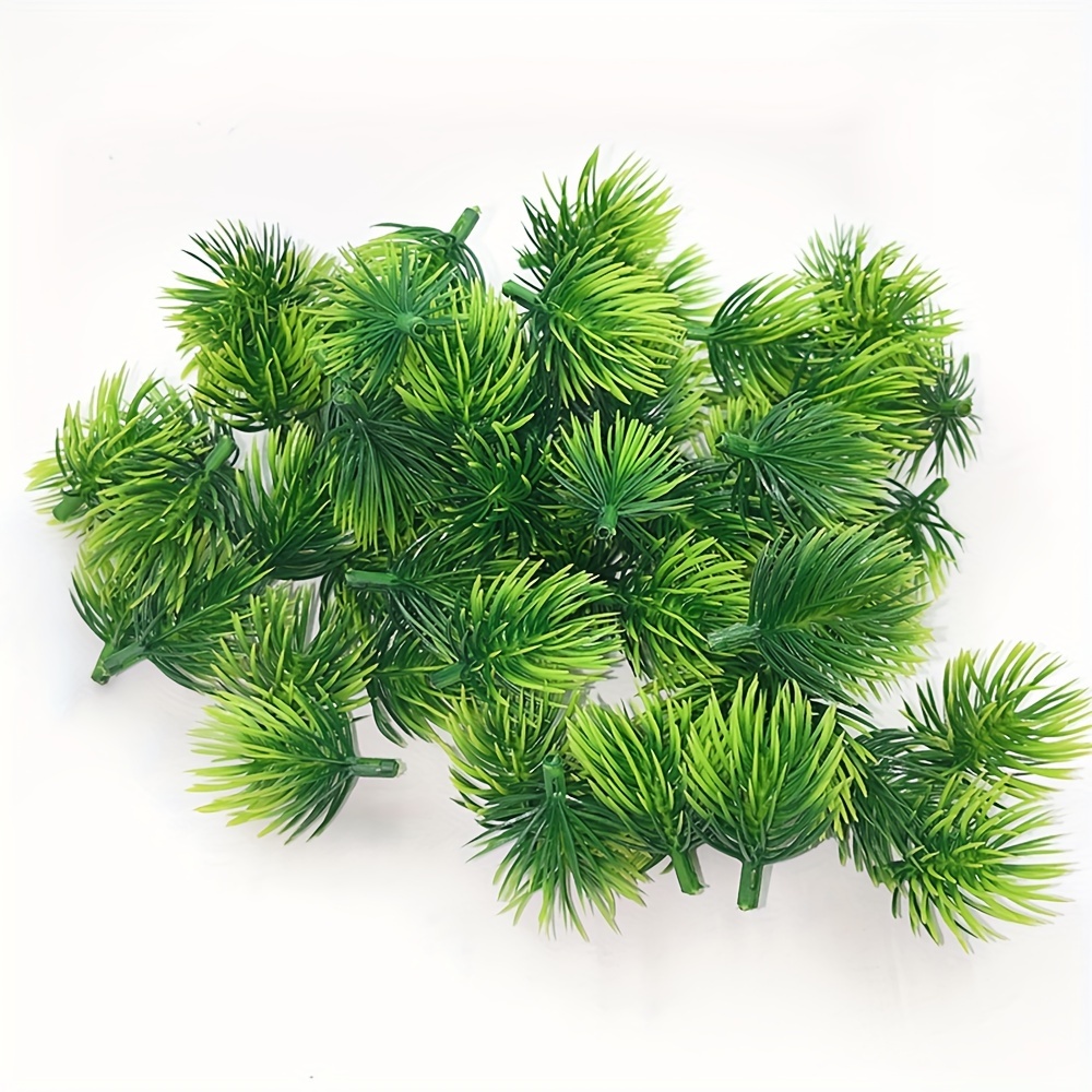 

100-pack Artificial Pine Branches - Plastic Greenery For Diy Wreaths And Home Garden Decor – Versatile Faux Pine Picks For Christmas And Various - No Container, For Multiple Room Types