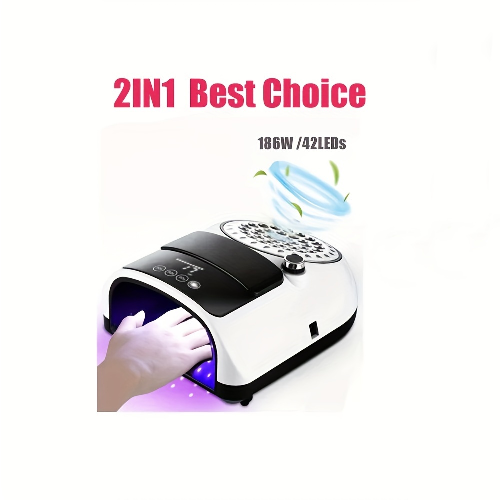 

186w Professionals Nail Lamp Vacuum Cleaner Led Nail Gel Drying Lamp Dust Collector With Filters Nail Salon Tool