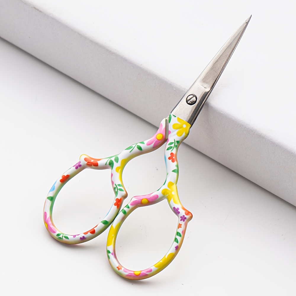 Image of Retro Stainless Steel Small Scissors Eyebrow Scissors Nose Hair Scissors Household Scissors Bangs Scissors Beauty Scissors Eyebrow Trimming Scissors Eyelash Scissors