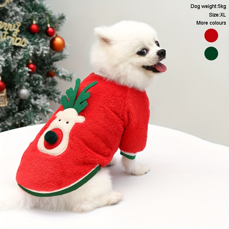 

1pc Booteely Christmas Dog , Pet Clothes, , , Polyester For Small To Breeds,