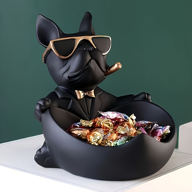 

Chic French Bulldog Resin Figurine - Bookshelf, Living Room, Office Decor | Ideal Day, New Year & Graduation Gift