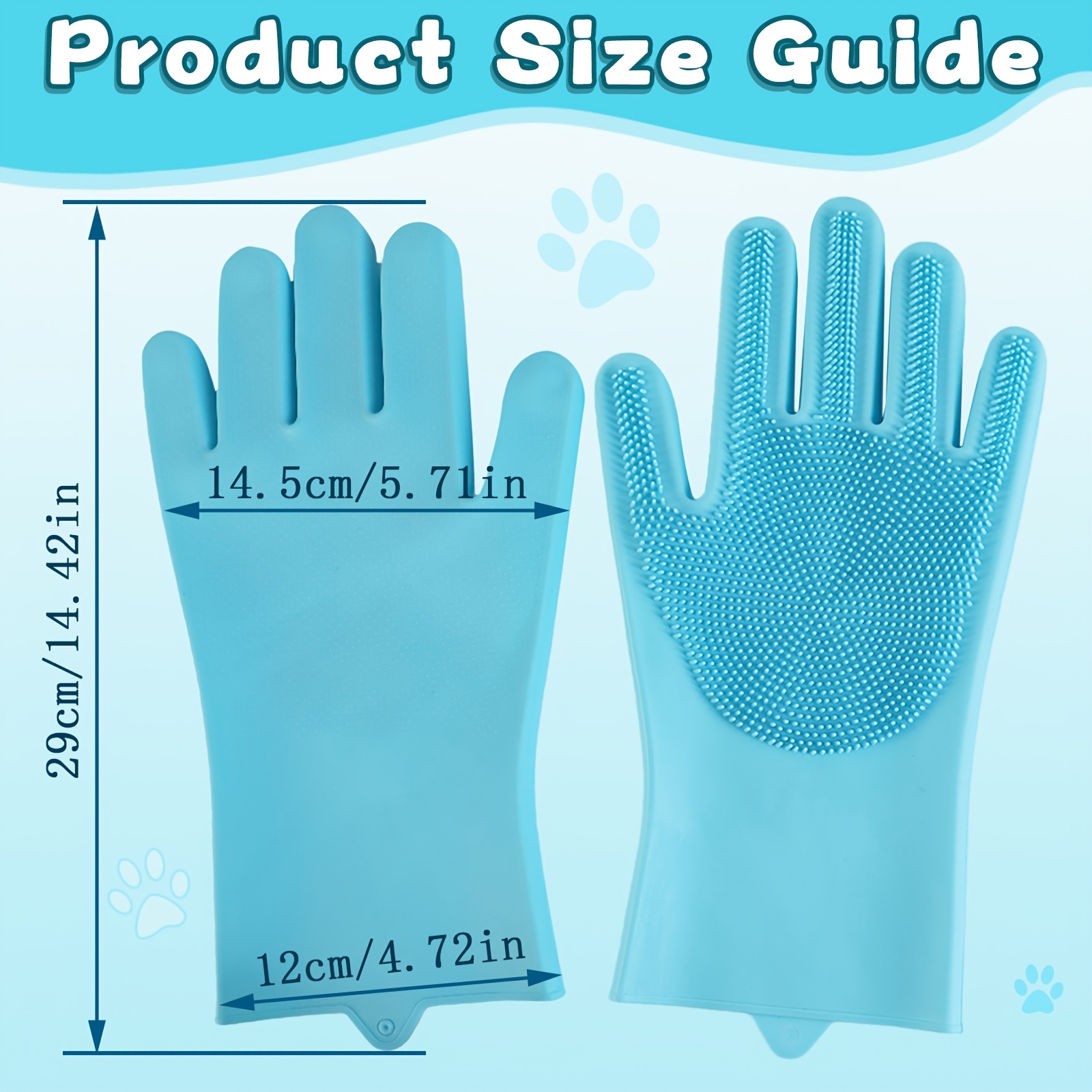 (1/2/3 Pairs)2-in-1 Pet Dog Bath Gloves, Pet Brush SiliconeBath Massage Brush, Dog RubbingBathsupplies