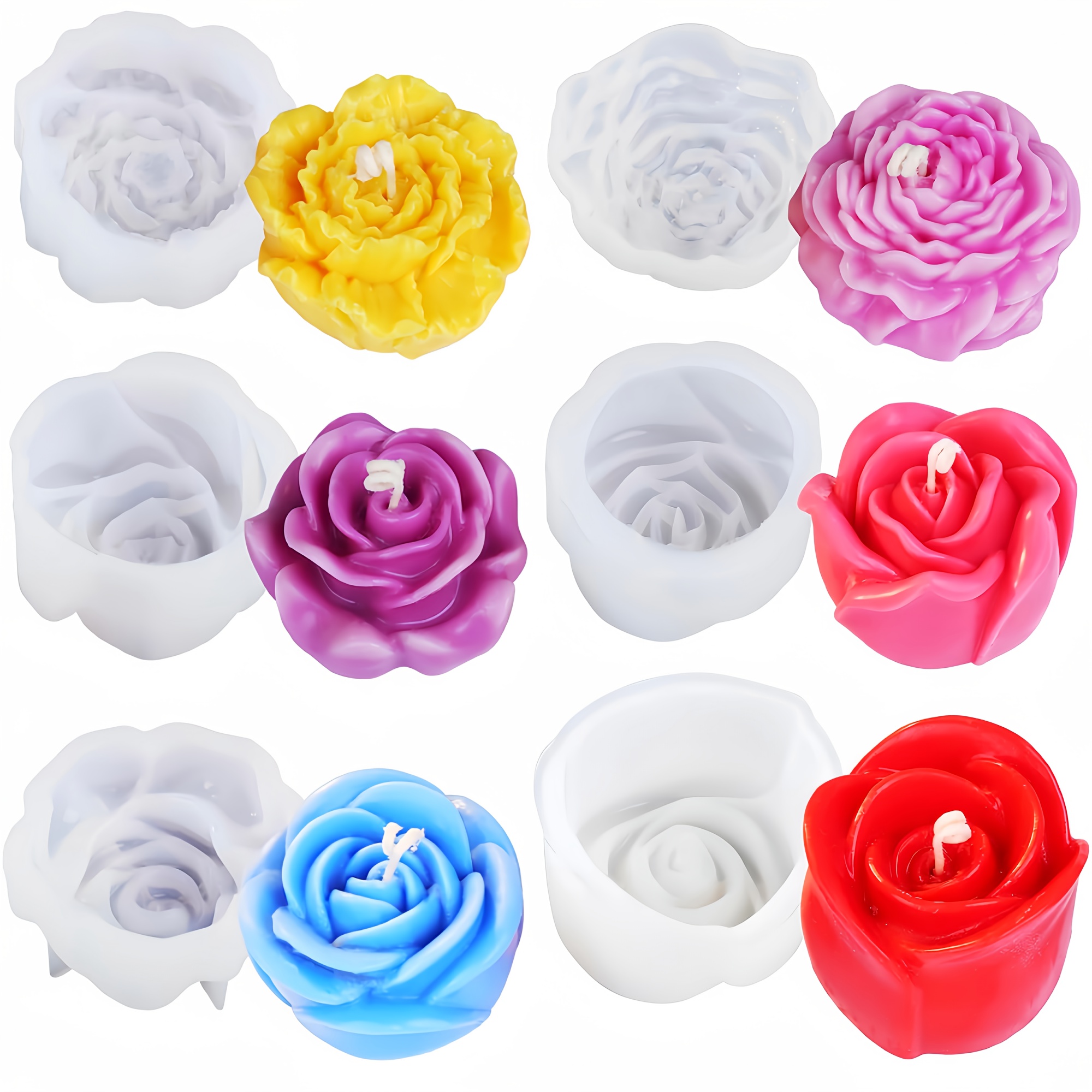 Lotusblüten Silikonform Für Kerzen & Harz - 4,5x6cm, Hitzebeständig Bis 230°C, Für DIY & Handwerk