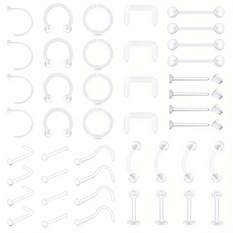 Clear Piercing Retainers Surgery Nose Rings Belly Rings Temu