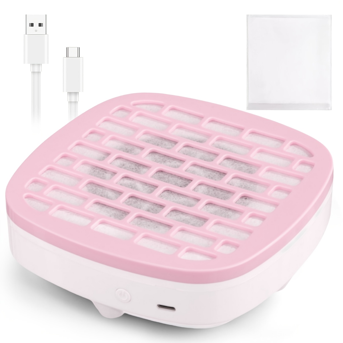 Aspirador Portátil para Salões de Unhas, Equipado com 10 Almofadas de Filtro, Ideal para Recolher Pó Pequeno da Remoção de Unhas