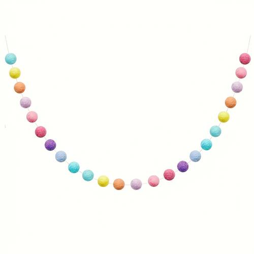 fabric pom pom garland versatile indoor decoration suitable for birthdays weddings and anniversaries a for holiday parties
