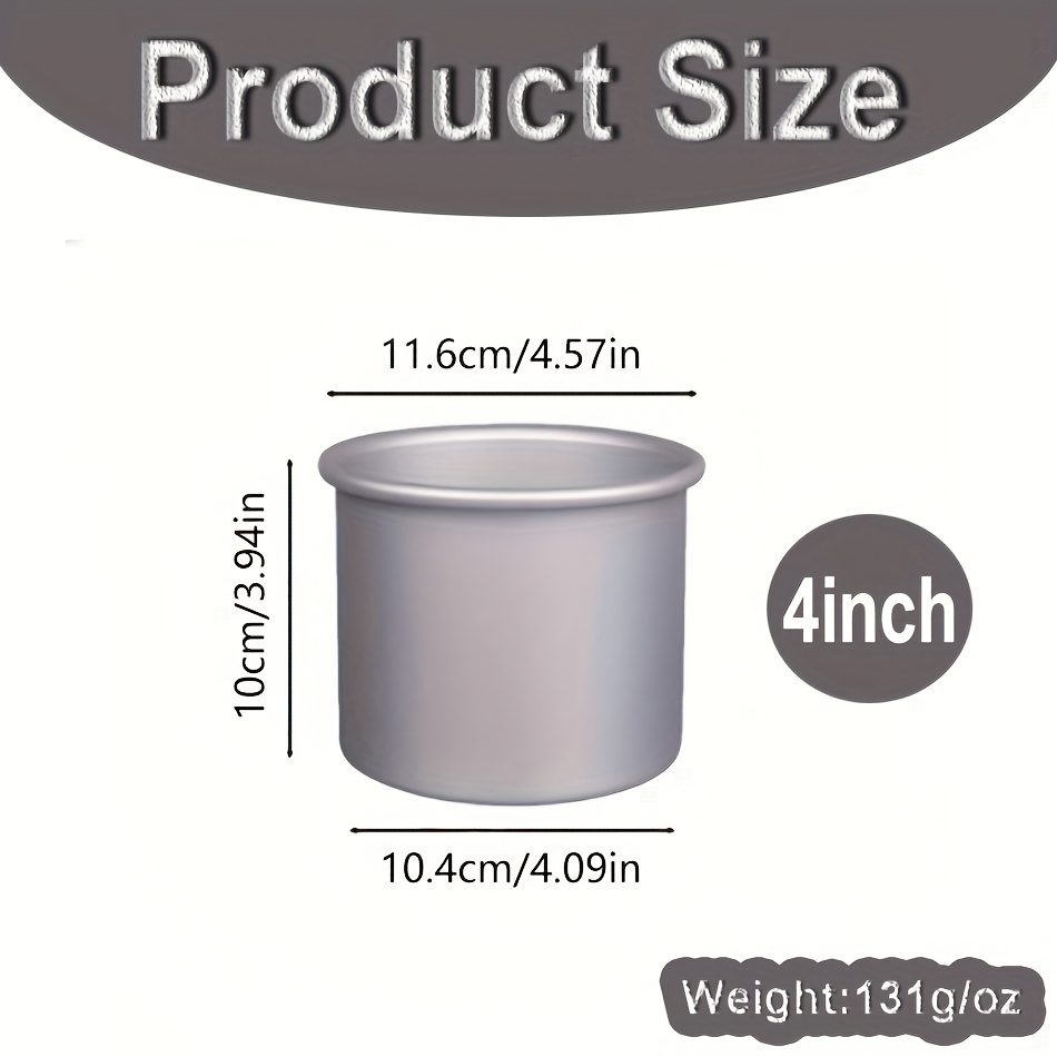 E-shop 4/6/8 Zoll Anodisierte Vertikale High-Side Formen - Runde Mousse- und High-Heel Kuchenformen für Zuhause, Food Cake Hohe Abnehmbare Bodenformen,