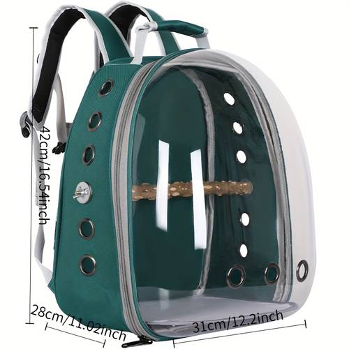 1 backpack from for bird take out bag pet parrot bag transparent bird cage outing backpack large portable ultra light pet cat bag bird stand pet bag suitable for bird travel panoramic outing portable bag