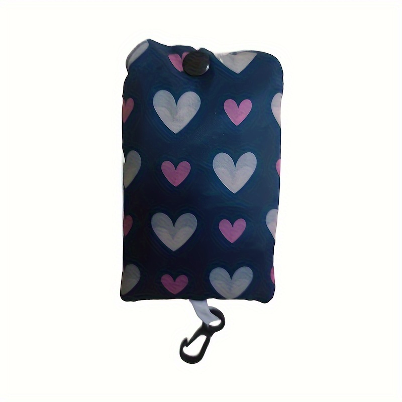 TEMU Sac de courses pliable en stock, logo imprimé, sac à main créatif en toile, , rangement en polyester 90T