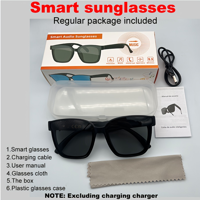 Gafas inteligentes con lentes de oscurecimiento automático, se convierten en gafas de moda bajo la luz solar, micrófono y altavoz integrados, llamadas en alta definición y calidad de audio HiFi, ideales para deportes, manejo, pesca y uso diario en casa, preferidas por hombres y mujeres, perfectas como regalo en días festivos