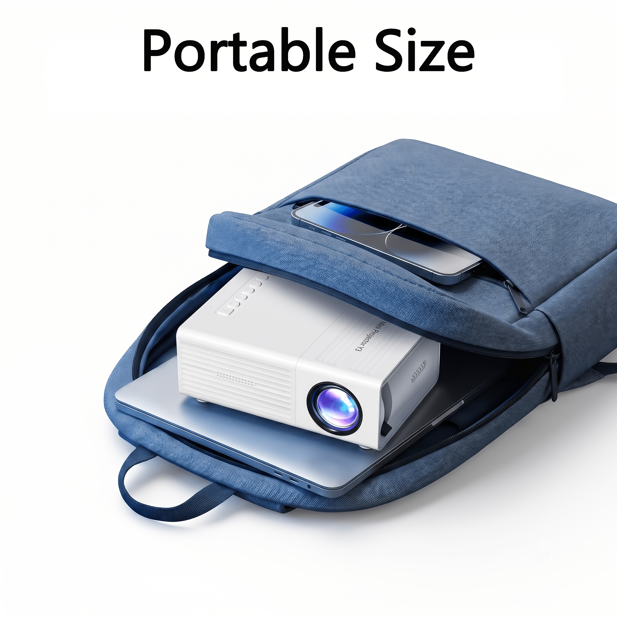 Image of Mini Smart Projector, Usb Connection, Compatible With Smartphones And Pcs, Suitable For Bedrooms, Living Rooms, Study, For Movies, Animations, Entertainment Activities, , Supporting 720p, Local 240p