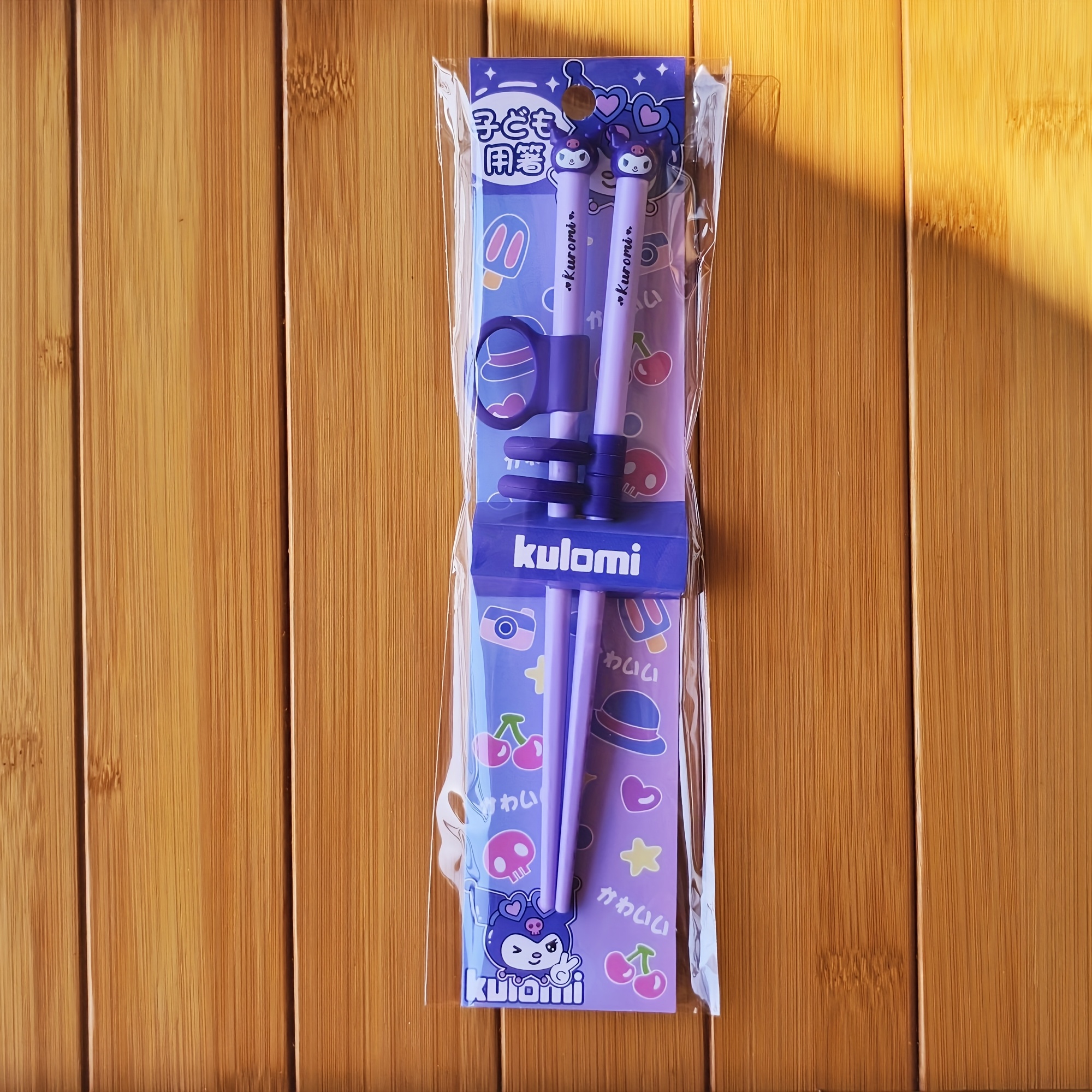 Image of For Kuromi & For My Melody Cute Cartoon Chopsticks - Durable Polyresin, With Colorful Handles, Perfect For School, Office, Or Home Use, School Stationery | Design | Durable Chopsticks, Cute Chopsticks