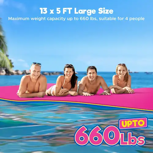 Pool Float Plank Foam Pool Float Floating Water Pad Mat, Lily Pad, Bouncy Tear-Resistant ...