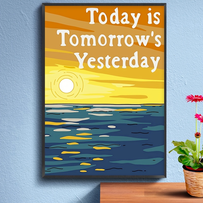 

Classic Anime Canvas Poster - 'today Is ' Funny For Bathroom, Bedroom, Living Room Decor -